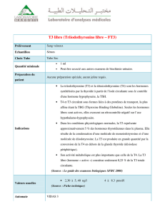 Triiodothyronine libre – FT3