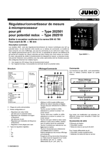 Régulateur/convertisseur de mesure à microprocesseur pour pH