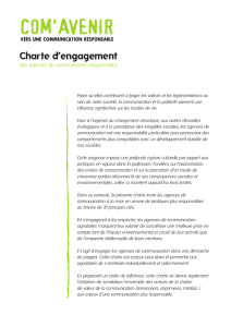 Charte d`engagement des agences de communication