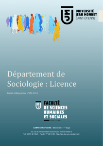 Département de Sociologie : Licence