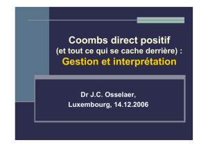 Coombs direct positif