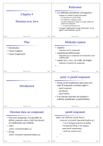 Chapitre 9 Dessiner avec Java Plan Introduction Dessiner dans un