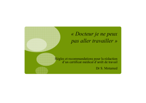 Le certificat médical