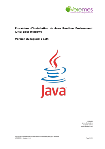 Procédure d`installation de Java Runtime Environment (JRE) pour