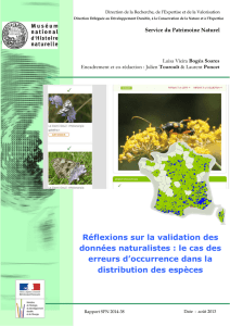 Réflexions sur la validation des données naturalistes