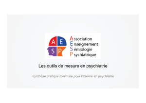 Les outils de mesure en psychiatrie