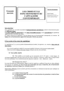 III/ Accumulation du capital et crises du capitalisme