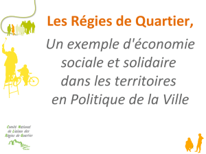 Les Régies de Quartier. IREV 22/11/2012