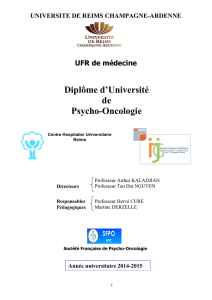 Psycho-Oncologie - Université de Reims Champagne