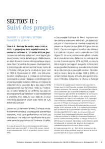 Objectif 1 : Éliminer l`extrême pauvreté et la faim