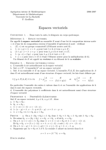 Espaces vectoriels - Université de La Rochelle