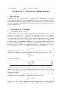 Distribution de Boltzmann : échantillonnage