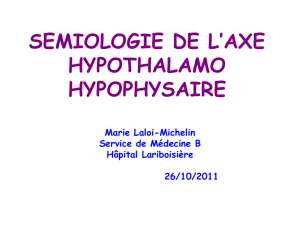 SYNDROME HYPOTHALAMO HYPOPHYSAIRE