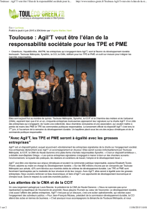 Toulouse : Agil`T veut être l`élan de la responsabilité sociétale pour
