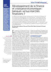 D&eacute;veloppement de la finance et croissance &eacute;conomique