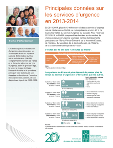 Principales données sur les services d`urgence en 2013-2014