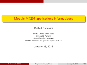 Module M4207 applications informatiques - Lipn