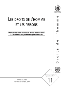 les droits de l`homme et les prisons
