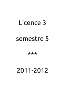 Licence 3 - semestre 5 - UFR Staps