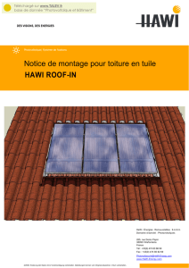 Notice de montage pour toiture en tuile HAWI ROOF-IN