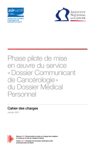 Cahier des charges de la phase pilote