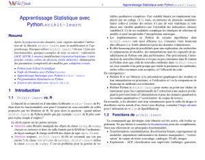 Apprentissage Statistique avec Python.scikit