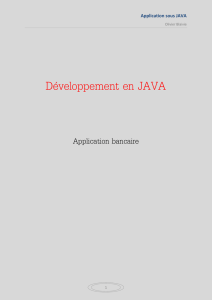 Application sous JAVA