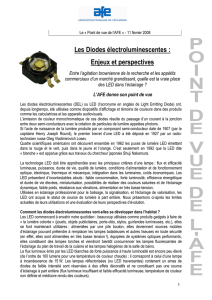 Les Diodes électroluminescentes - Association française de l`éclairage