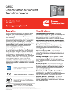 GTEC Commutateur de transfert Transition ouverte