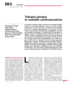 Thérapie génique et maladies cardiovasculaires - iPubli