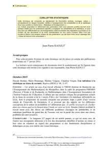 Jean-Pierre RAOULT1 Avant-propos Octobre 2015