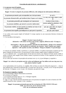 Correction du sujet de brevet - entraînement 4. I . Le nouveau venu