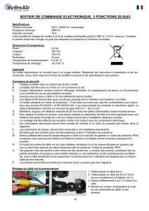 BOITIER DE COMMANDE ELECTRONIQUE, 3 FONCTIONS 20-0243
