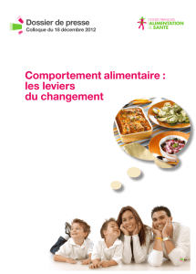 Comportement alimentaire - Fonds Français pour l`Alimentation et la