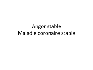 Angor stable Maladie coronaire stable