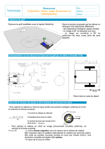 Technologie Trajectoire, vitesse, temps de parcours et schématisation