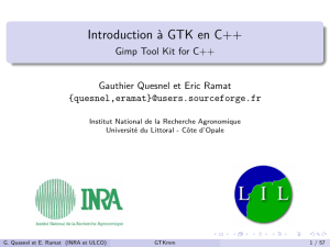 Introduction à GTK en C++ - Gimp Tool Kit for C++ - LISIC