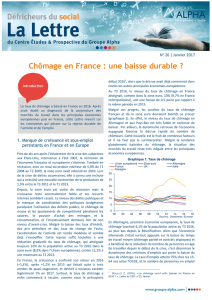 Chômage en France : une baisse durable