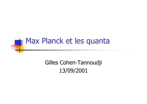 Max Planck et les quanta