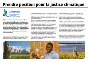 Prendre position pour la justice climatique
