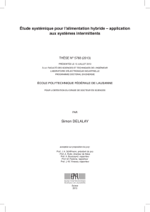 Étude systémique pour l`alimentation hybride - Infoscience