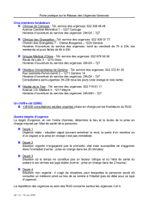 Fiche pratique sur le Réseau des Urgences Genevois Cinq