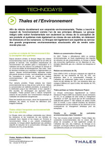 Thales et l`Environnement