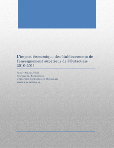 L`impact économique des établissements de l`enseignement