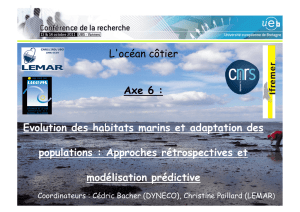 Evolution des habitats marins et adaptation des populations