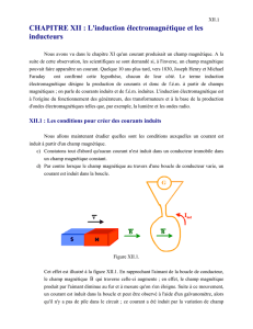 CHAPITRE XII : L`induction électromagnétique et les inducteurs