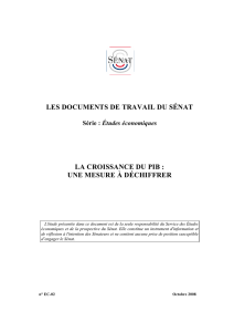 LES DOCUMENTS DE TRAVAIL DU SÉNAT LA CROISSANCE DU