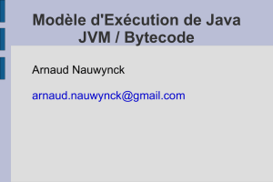 Modèle d`Exécution de Java JVM / Bytecode