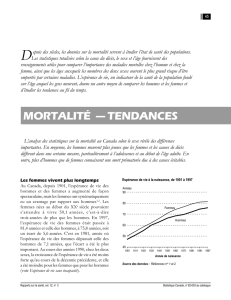 mortalité — tendances