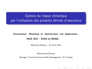 Gestion du risque climatique par l`utilisation des produits dérivés d